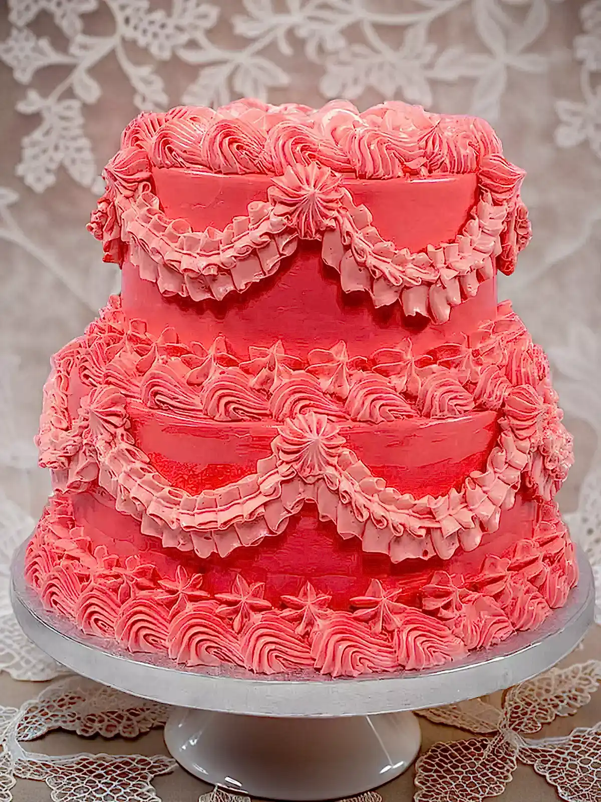 Custom Vintage Wedding Cake